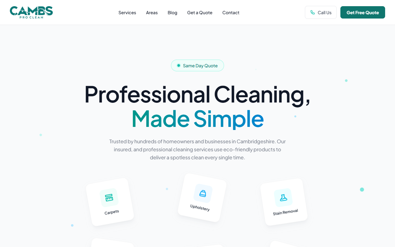 Cambs Pro Clean live preview