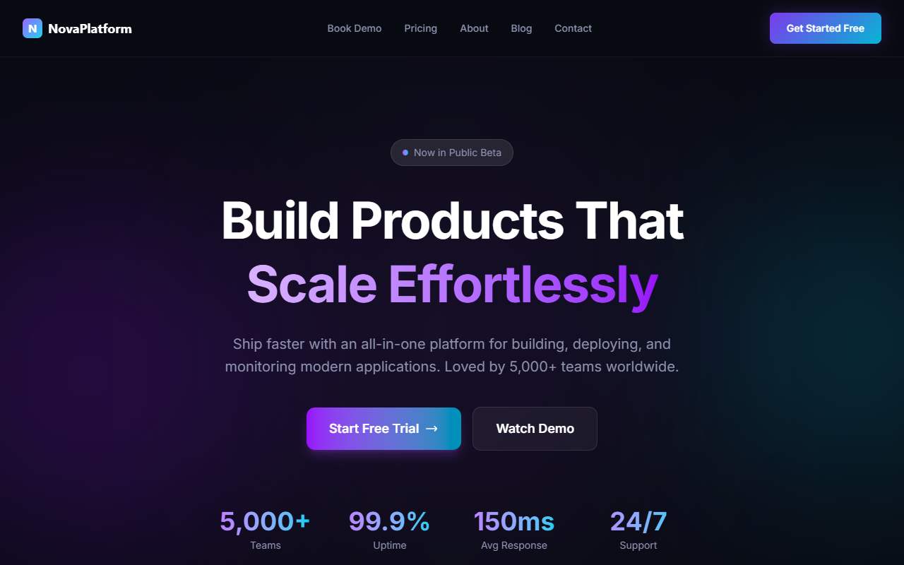 NovaPlatform live preview